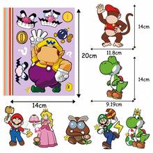 SUPER MARIO BROS. 12pcs Cartoon Game Face Changing Puzzle Stickers, Creative Stickers, Children's Handmade Play Tent Accessories - Multicolor - View 5