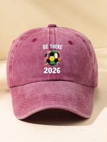 1pc Unisex 2026 World Cup Black Multi-Color Football Print Outdoor Casual Fashion Adjustable Size Sun Protection Soft Vintage Distressed Street Party Gathering Washed Baseball Cap Dad Hat Youth Cap Suitable For Daily Wear Versatile Camping Beach Travel Football Match Cheering - A - View 14