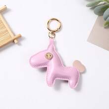 1Pc Cute Horse-Shaped Keychain, Animal Bag Charm, Backpack Ornament, Teacher's Day Thanksgiving Christmas Gift - Multicolor - View 12