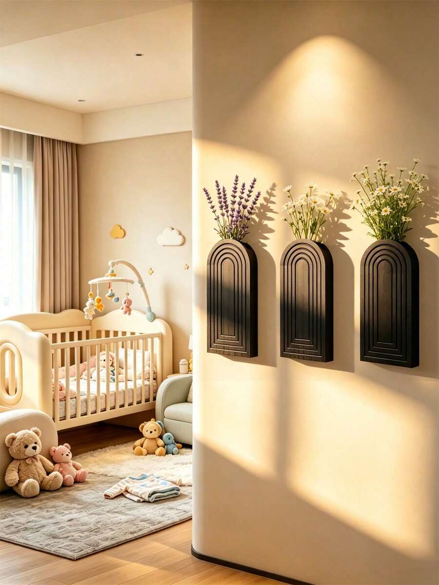 1 Stück Boho Regenbogen Bogen Holzvase Wanddekoration, moderne Landhausstil Holz Wandhängevase, einfach zu installieren, geeignet für alle Jahreszeiten, moderner schwebender Holz Wandkunst Rahmen, perfektes Geburtstags-, Weihnachts- und Muttertagsgeschenk, Regenbogen Display Wanddekoration Ständer, geeignet für Wohnzimmer und Heimdekoration