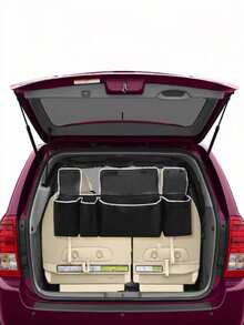 Car Organizer Trunk Storage Bag, With 4 Pockets Multi-Functional Car Trunk Organizer, Back Seat Storage Bag With 3 Adjustable Straps - Storage Bag - View 2