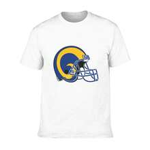 Los Angeles Rams Men's T-Shirt, Soft And Stretchy Cotton, Round Neck, Comfortable Slim Fit, Breathable And Durable, Basic For Everyday Wear, Office Or Casual Outings - 白色 - 查看 7