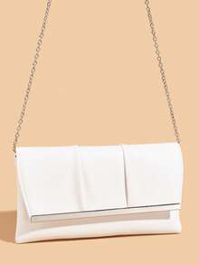 Women's Handbag, Fashion Handbag, Evening Bag, Portable Makeup Bag, Wallet-Style Handbag, Perfect For Business Travel Or Daily Use. This Bag Comes With A Detachable Shoulder Strap, Suitable For Weddings, Balls, Parties And Various Holiday Gatherings, Also A Great Gift Choice. - White - View 4