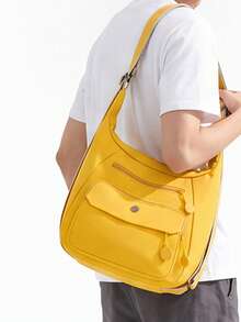 Women's Fashion Backpack Suitable For Daily Outings, Travel, Shopping And Strolling - Yellow - View 7