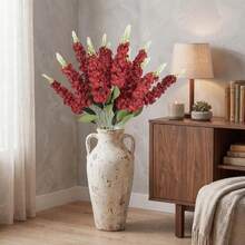 1/3pcs 29.2 Inch Artificial Hyacinth Flowers, Realistic Texture, Suitable For Wedding, Home, Outdoor Party Floral Arrangement, Tabletop Decoration, Garden, Hotel, Bar, Kitchen, Fireplace, Vase Decoration, DIY Wreath Decoration, Gift For Girls - Red - View 8