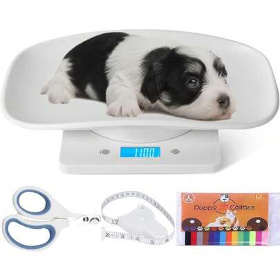 4pcs Set: Digital Pet Scale, Capacity Up To 22.04 Lb Puppy Scales For Weighing, Digital Small Animals Scales For Weighing, Whelping Supplies, Kitten Scale, Baby Scales For Small Dog Cat Crawl Pet