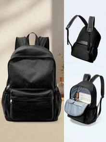 Casual Laptop Backpack, Suitable For 14-Inch Laptop, Large Capacity College Backpack, Designed For High School And Middle School Students, Equipped With Adjustable Shoulder Straps, School Bag/School Backpack, Multi-Layer Design Backpack With Casual And Travel Functions, Unisex Travel Backpack, Lightweight Casual Daypack, Basic School Bag, Suitable For Middle And High School Students - Multicolor - View 11