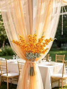 1/3/60pcs Artificial Swallowtail Grass, Suitable For Home, Restaurant, Living Room, Outdoor Decoration, Photography Props, Autumn, Spring, Vase, Flower Wall, Wreath, Bridal Bouquet, Wedding Decoration, DIY Materials, Party Decoration, Home Decor, Valentine's Day - Orange - View 4