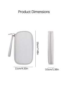 1pc Portable Cable Organizer Bag, Multi-Functional Storage Pouch, Suitable For Power Bank, External Hard Drive, Charger, Earphones And Phone Accessories. Unisex Travel Essential, Ideal For Business Trips, School And Students' Daily Storage - View 8