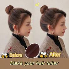 Peine para cabello, herramienta de volumen y almohadillas de pelo falso, 12 piezas, marrn - Café, 12 unidades. - Ver 3