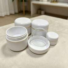 Cosmetic Refillable Travel Containers With Lids And Liners, Reusable, Durable And Leak-Proof, Suitable For Storing Face Cream, Body Lotion, Makeup And Nail Care Products, Applicable For Cosmetics And Daily Skincare - Black - View 7