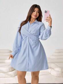 Solflare Vestido casual de y verano 2026, adecuado para salidas, fiestas, citas, cumpleaños, festivales de música, vuelta al colegio, viajes, San Val - Azul y blanco - Ver 4