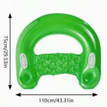 1 pieza Sofá inflable de agua, estilo minimalista de unicolor, con portavasos, diseño de asa, material de PVC, adecuado para agua, piscina, fiesta temática de playa, asiento de descanso de agua, flotador inflable. Bomba de aire se vende por separado. - silla flotante en forma de U - Ver 15