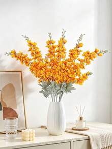 1/3/60pcs Artificial Swallowtail Grass, Suitable For Home, Restaurant, Living Room, Outdoor Decoration, Photography Props, Autumn, Spring, Vase, Flower Wall, Wreath, Bridal Bouquet, Wedding Decoration, DIY Materials, Party Decoration, Home Decor, Valentine's Day - Orange - View 1