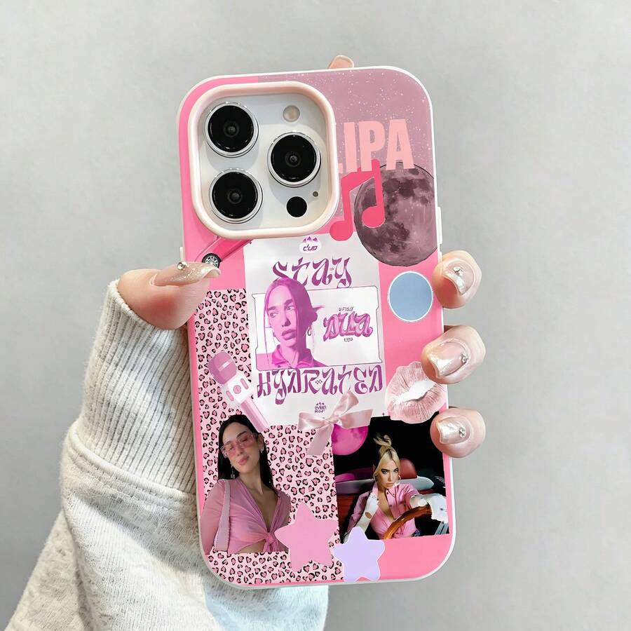 Funda para teléfono con estampado de gafas de sol de panda, compatible con Samsung, Apple, VIVO, OPPO, , Transsion, , y Honor. Fabricada en TPU, ofrece protección contra golpes y caídas. Un regalo ideal para familiares y amigos. - Rosa - Ver 1