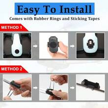 4pc Rechargeable LED Strobe Lights For Car - Black - View 3