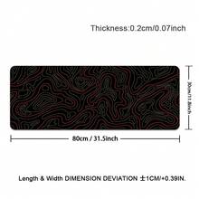 Black & White Striped Extra Large Mouse Pad, Gaming Desk Mat, Big Keyboard Pad, Washable, Rubber Non-Slip Bottom, Stitched Edge, Gift Mouse Pad, Desk Protector, Study Pad, Multiple Sizes Available, Computer Keyboard Mat, Laptop Pad - View 24