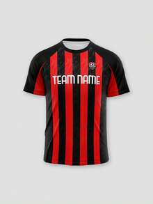 1件式客製化義大利 Serie A (AC米蘭俱樂部) 國家隊足球球衣，參加第26屆世界盃™，可自訂隊徽、隊名、號碼與球員姓名 - 黑色 - View 3