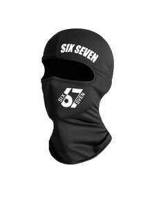 1pc/2pcs Unisex Solid Color Printed Balaclava Headwear Set, Single Hole Full Face Mask, Suitable For Daily Wear And Outdoor Activities - Style 9 - View 4