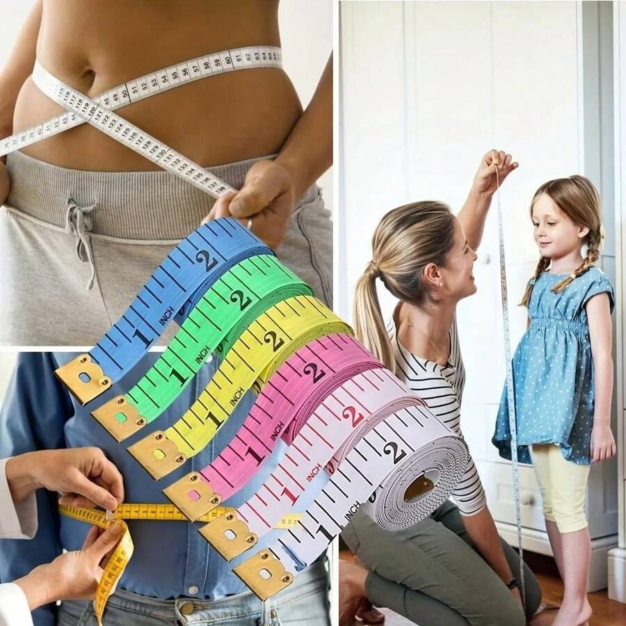 1/2/5/8/10Pcs Modern Sewing Tape Measure, Multiple Colors Available, Precise Measurement Tool, Suitable For Clothing Cutting, Fitness Measurement, DIY Crafting And More (Random Color)