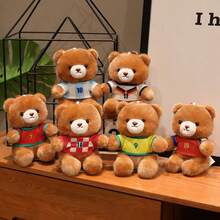1PC 15cm Scented Teddy Bear Plush Doll Keychain, Wearing Jersey, Backpack Pendant Decoration, Children's Companion, Desk Companion, Doll Ornament For Study Room And Office - Multicolor - View 5