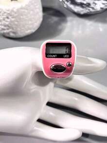 Multi-Color Optional Ring-Style LED Digital Counter, Wearable Manual Electronic Tally Counter, One-Click Reset To Zero, Clear Nighttime Reading Without Eye Strain, Compact Lightweight Long Battery Life Durable Model, Macaron Matte Solid Color Versatile Design, Suitable For Buddhist Prayer Counting / Crochet Stitch Counting / Exercise Tracking / Nighttime Work Counting / Daily Portable Counting - Multicolor - View 1