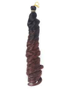 Loose Wave Spiral Curl Braiding Hair Extensions, High Temperature Ombre Pre Stretched Synthetic Crochet Hair - 彩色 - 查看 15