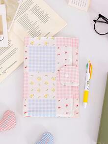 Carrying Handle Book Storage Bag Floral Book Sleeve Flower Print Large Bible Cover Cute Floral Bible Bag Book Protection Cover Large Capacity Dust Proof Book Cover Portable Dust Proof Book Cover Book Jacket Notebook/Planner Protective Case - View 15