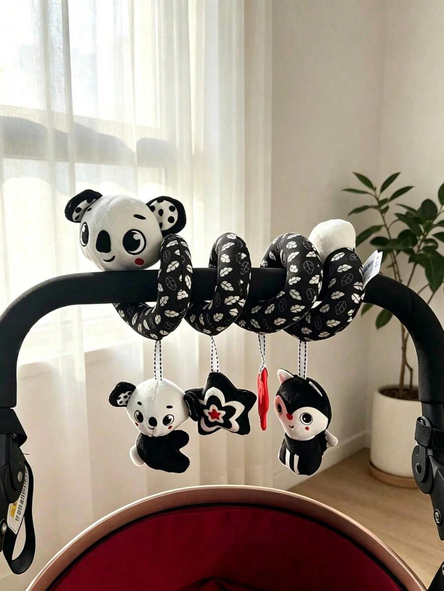 1 boneco de pelúcia em forma de burro para rede, boneco espiral macio para pendurar no carrinho de bebê de 0 a 12 meses, presente de aniversário