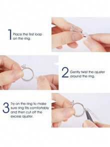 4 Sizes Invisible Ring Size Adjuster, Clear Spiral Ring Reducer Tightener For Loose Rings, Adjustable Jewelry Sizer Guard Fits Most Rings - Clear - View 9