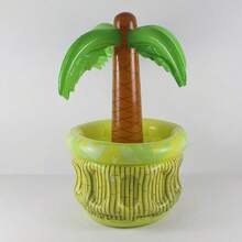 Palm Tree Shaped Inflatable Storage Bucket, Thickened PVC Material, Sealed And Windproof, Large Capacity Can Be Used As Party Ice Bucket, Suitable For Pool Vacation, Family Gathering, Lawn Activity, Tropical Atmosphere Scene Decoration Prop - A - View 6