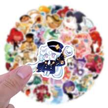 55pcs Bakery Themed Cute Cookie Figure Sticker Set, Anti-Fade Waterproof Decor Decals, Reusable Self-Adhesive Stickers For Phone Case, Backpack, Suitcase, Party Favors, Fan Gathering & Bulk Craft Giveaways. - Multicolor - View 6