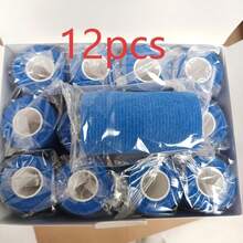 Self-Adhesive Elastic Bandage 10cm Wide 12 Rolls Multi-Color Sports Protective Tape Suitable For Knee Ankle Horse Hoof Cow Hoof - Blue - View 3