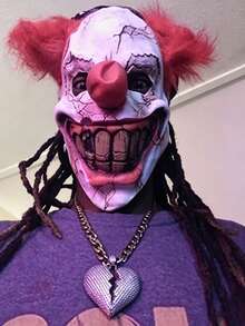 Adult Horror Killer Clown Mask, Scary Halloween Clown Mask With Red Hair, Suitable For Halloween, Carnival, Costume Party And Horror Themed Events, Ideal Holiday Gift For Family And Friends - Multicolor - View 2