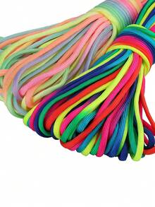2mm/4mm Diameter, Rainbow Paracord, DIY Rope, Bracelet Weaving Rope, Outdoor Camping Rope, - Multicolor - View 6