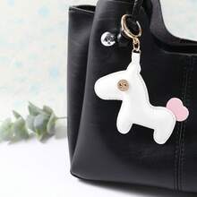 1Pc Cute Horse-Shaped Keychain, Animal Bag Charm, Backpack Ornament, Teacher's Day Thanksgiving Christmas Gift - Multicolor - View 3