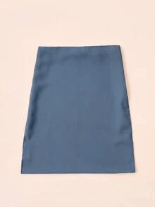1pc Women's Solid Color Chiffon Soft Middle Eastern Face Veil Arabic Conservative Elastic Band Solid Color Mask Suitable For Daily Use - Dusty Blue - View 1