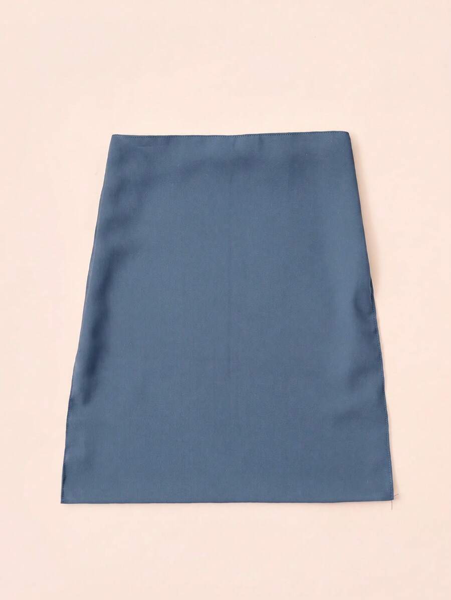 1pc Women's Solid Color Chiffon Soft Middle Eastern Face Veil Arabic Conservative Elastic Band Solid Color Mask Suitable For Daily Use - Dusty Blue - View 1