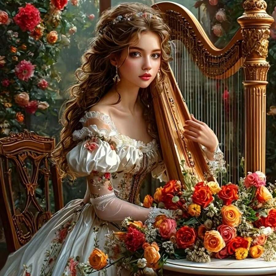 1pc [30*30cm/11.8*11.8in][40*40cm/15.7*15.7in]5D Acrylic Diamond Painting Kit, Beautiful Woman Pattern, Suitable For Adult Beginners DIY Mosaic Diamond Art, Full Drill Handmade Self-Design DIY Diamond Painting, Applicable For Living Room, Bedroom, Office Wall Decor Hanging Painting, Surprise Home Decor Gift For Family And Friends - No Frame - View 1