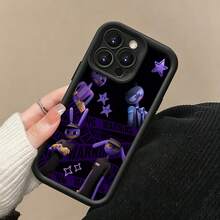 Funda para móvil con un divertido diseño de personaje de dibujos animados, compatible con fundas para Samsung, Apple, VIVO, OPPO, , ,  y Honor. Fabricada en TPU, ofrece protección contra golpes y caídas. - Negro - Ver 4