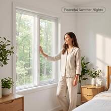 Mosquito Net Window Screen, Invisible White Self-Adhesive Insect Screen, Pre-Cut Fixed Size No-Drill Window Screen, Dust-Proof Breathable Insect Screen, Suitable For Home Bedroom, Kitchen, Rental Apartment And RV Camping Vehicle Windows - A - View 5