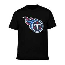 Tenn-Essee-Titans Men's T-Shirt, Soft And Stretchy Cotton, Round Neck, Comfortable Slim Fit, Breathable And Durable, Basic For Everyday Wear, Office Or Casual Outings - 黑色 - 查看 7