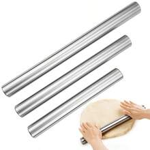 Heavy Duty Stainless Steel Rolling Pin - Non-Slip Grip, Round End Design For Baking, Suitable For Pastries, Cookies, Pasta - Commercial And Home Kitchen Use - Easy To Clean And Rust-Resistant - Great For Christmas, Halloween, Thanksgiving, Easter And Other Holidays - Ideal Gift For Home Baking Enthusiasts, Stylish Cylindrical Design, Durable Kitchen Tool, Pasta Rolling, Cookie Baking, Professional Grade Roller, Cylindrical Design, Rust-Resistant Material, Baking Roller, Pastry Rolling Pin, Baking Enthusiasts - Multicolor - View 2