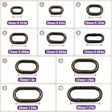 HSDOUBLE 5pcs Oval Metal Spring Hook Keychains, Suitable For Keyring Lanyards, Pet Collar Buckles, Wallet Keyring Replacement Parts - 5pcs - View 7