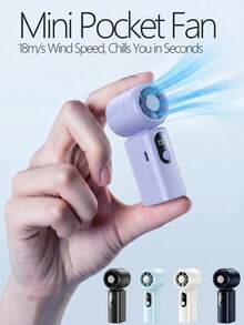 1pc Mini Portable Handheld Fan, Lightweight Personal Cooling Fan - Perfect For Setting Spray After Makeup, 1000mAh Long-Lasting Battery, Powerful Portable Fan, Suitable For Outdoor Camping, Travel, Beach, Sports, Office And School, Summer Cooling Essential - Ideal Gift For Bridesmaids, Moms, Graduates - Mini Fan - View 1