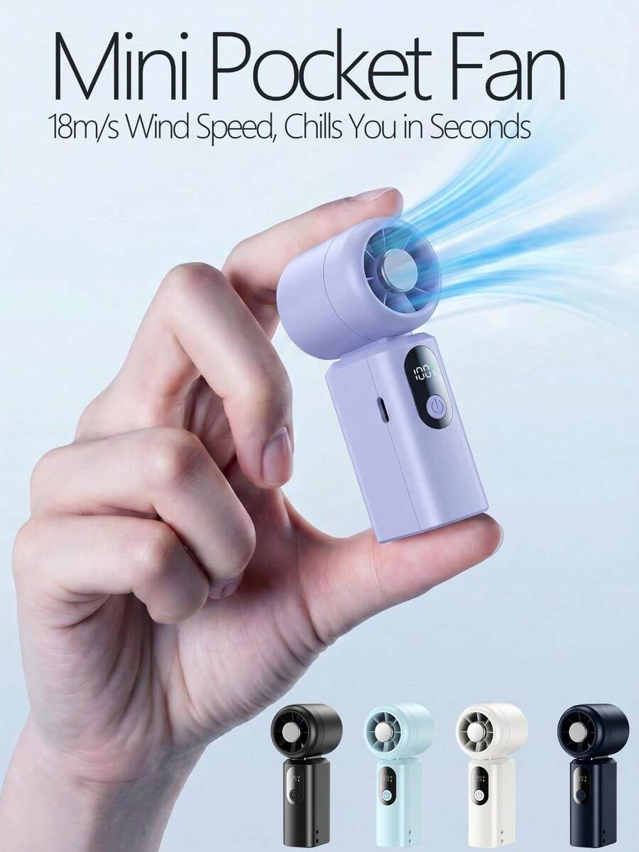 1pc Mini Portable Handheld Fan, Lightweight Personal Cooling Fan - Perfect For Setting Spray After Makeup, 1000mAh Long-Lasting Battery, Powerful Portable Fan, Suitable For Outdoor Camping, Travel, Beach, Sports, Office And School, Summer Cooling Essential - Ideal Gift For Bridesmaids, Moms, Graduates - Mini Fan - View 1