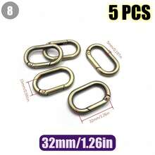 HSDOUBLE 5pcs Oval Metal Spring Hook Keychains, Suitable For Keyring Lanyards, Pet Collar Buckles, Wallet Keyring Replacement Parts - 5pcs - View 21
