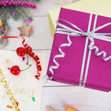 500 Yards Silver Curly Embossed Ribbon, Christmas Wrapping Rope, Balloon String, Packaging Rope, Shiny Metallic Roll, Suitable For Gift Wrapping, Birthday Party Holiday Art Craft Decoration, Floral Decoration - 5mm - View 5