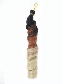 Loose Wave Spiral Curl Braiding Hair Extensions, High Temperature Ombre Pre Stretched Synthetic Crochet Hair - 彩色 - 查看 16