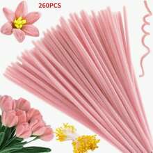80/300/400/575pcs Pipe Cleaner Sticks Pink Floral Handmade Set With Tutorial Video, Graduation Season Back To School Crafts, Student And Family Holiday Gift, Photo Frame Floral Decoration, Travel Souvenir Gift - Multicolor - View 9